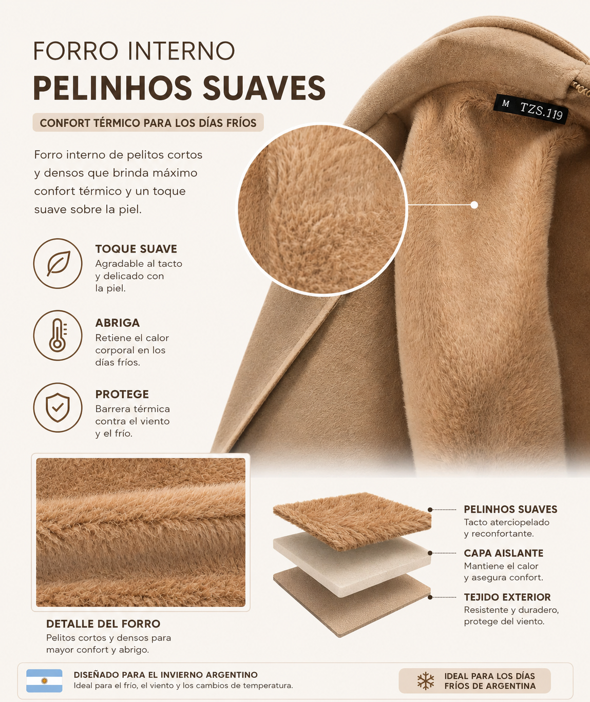 Forro peluciado