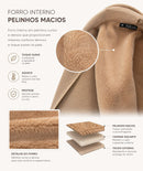 PROMOÇÃO COLEÇÃO INVERNO ❄️ Casaco Peluciado em Lã Batida Forrado por Dentro